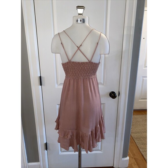 FP ONE‎ FREE PEOPLE Adella Slip Dress Rose Lace Embroidered Babydoll Size XS - Picture 9 of 16